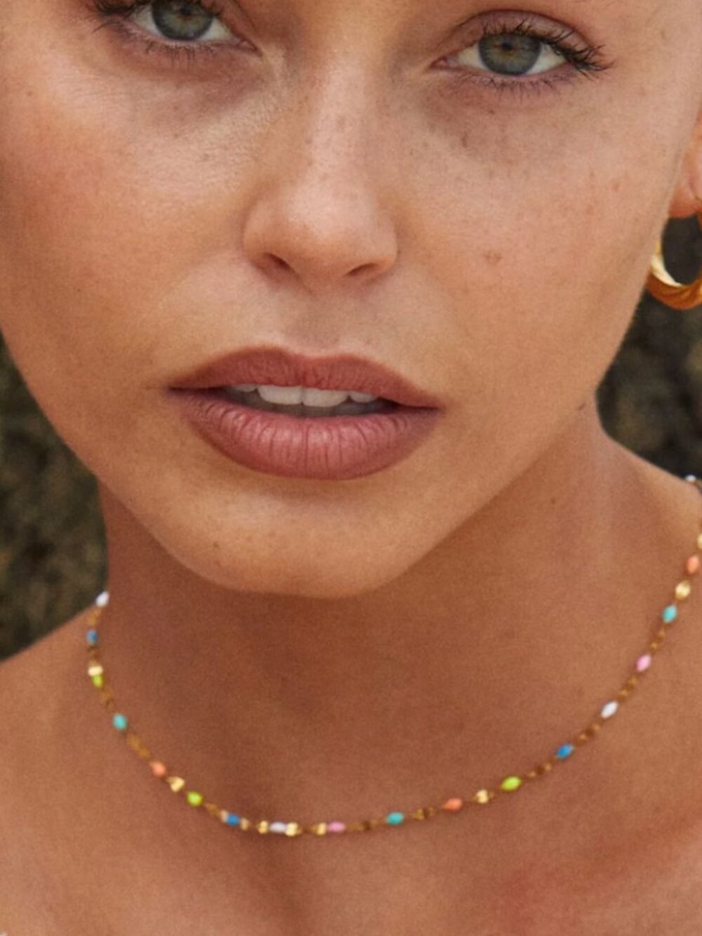 Atolea - Rainbow Dainty Choker - Gold